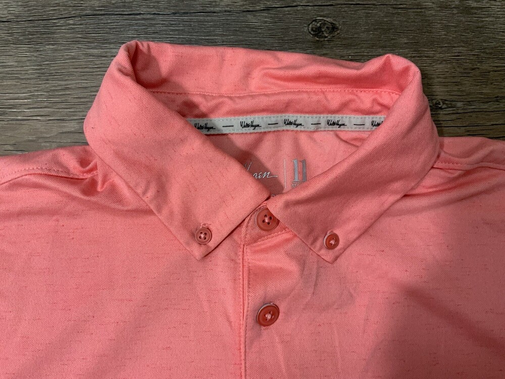 Walter Hagen Golf Polo Shirt Mens S Coral Pink Lightweight Country Club - Picture 2 of 8